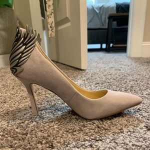 Nude Faux Suede Pumps